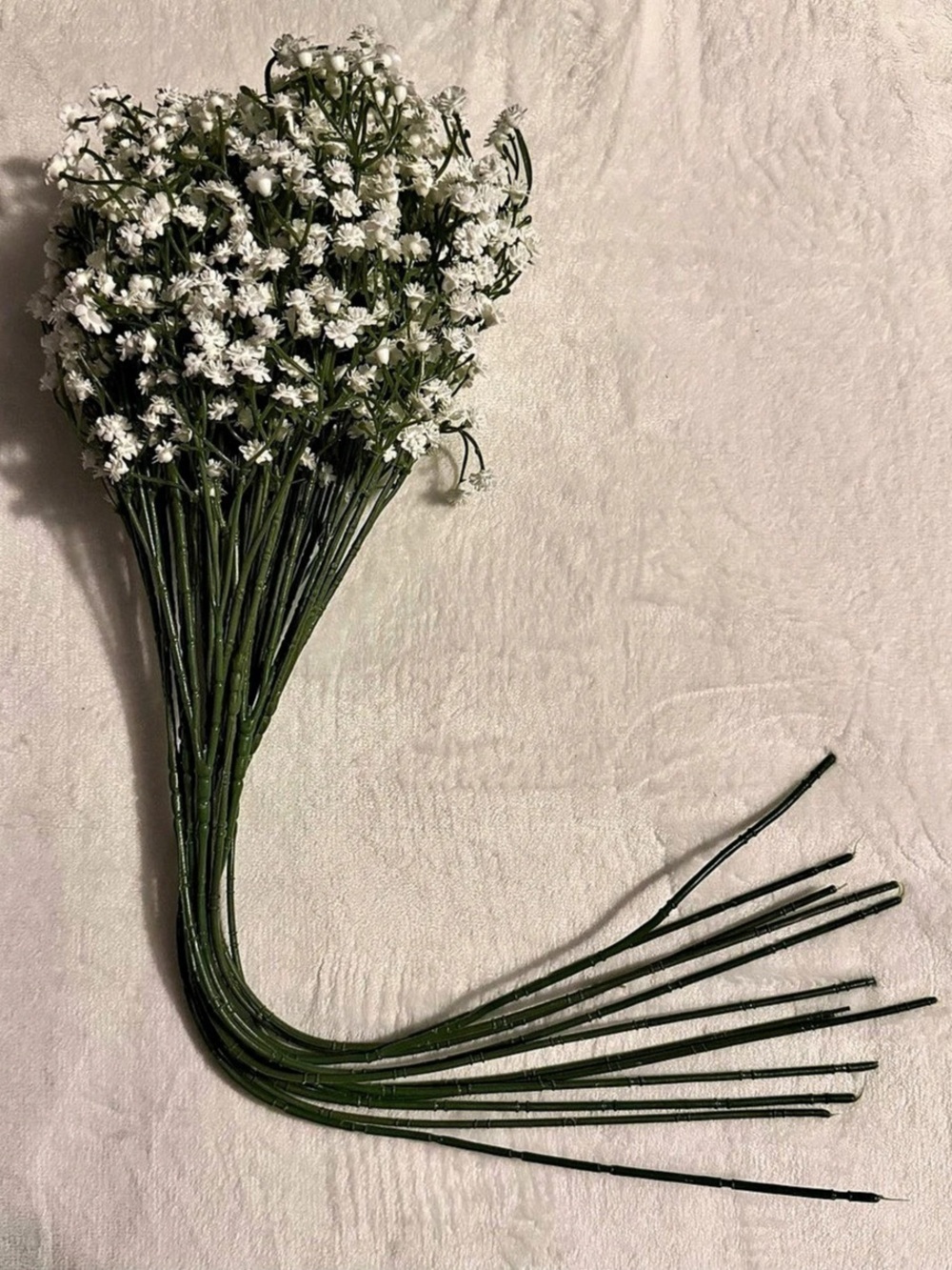 White & Green Faux Floral Baby’s Breath Bundle of 12